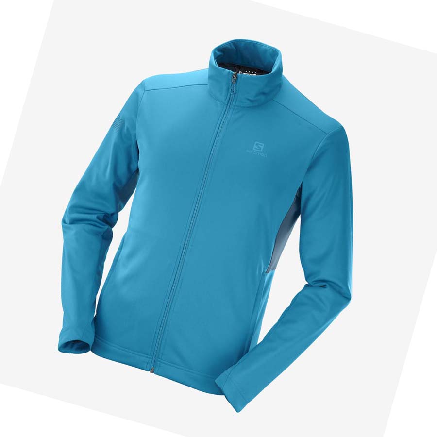 Salomon GORE TEX INFINIUM™ WINDSTOPPER® Erkek Ceket Mavi | TR 3252MQZ